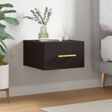 Wall-mounted Bedside Cabinet Black 35x35x20 cm | HipoMarket