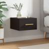 Wall-mounted Bedside Cabinet Black 35x35x20 cm Colour black Quantity in Package 1 Number of 