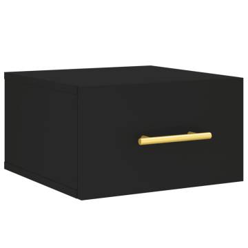 Wall-mounted Bedside Cabinet Black 35x35x20 cm | HipoMarket