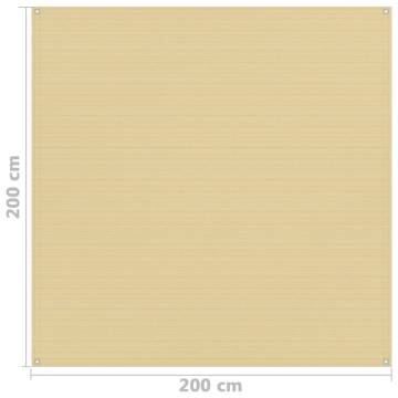 Tent Carpet 200x200 cm Beige - Comfort for Camping Trips