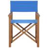 Director's Chair in Solid Teak Wood - Stylish Blue Design