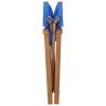 Director's Chair in Solid Teak Wood - Stylish Blue Design