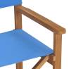 Director's Chair in Solid Teak Wood - Stylish Blue Design