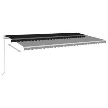 Manual Retractable Awning 600x350 cm - Anthracite