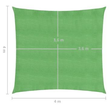 Sunshade Sail 160 g/m² Light Green 4x4 m - HDPE Protection