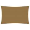 Sunshade Sail 160 g/m² Taupe 2.5x4.5 m HDPE Colour taupe Size 2.5 x 4.5 m Quantity in Package 1 