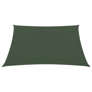 Dark Green Sunshade Sail 2x2 m - 160 g/m² HDPE