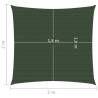 Dark Green Sunshade Sail 2x2 m - 160 g/m² HDPE