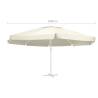 Replacement Fabric for 600 cm Outdoor Parasol - Sand