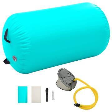 Inflatable Gymnastic Roll 100x60 cm with Pump - Green