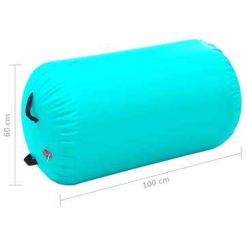 Inflatable Gymnastic Roll 100x60 cm with Pump - Green