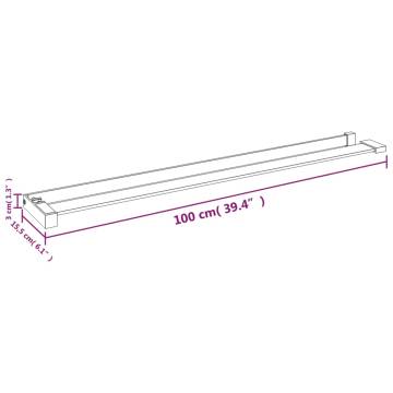 Shower Shelf for Walk-in Shower - 100 cm Chrome Aluminium