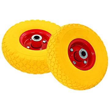 Sack Truck Wheels 4 pcs Solid PU 3.00-4 (245x82) - Durable & Easy