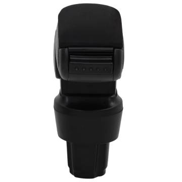 Car Armrest Black 13x33x(33-49) cm - Durable ABS Storage