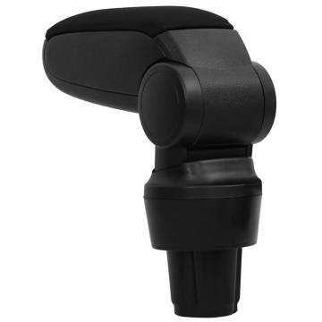 Car Armrest Black 13x33x(33-49) cm - Durable ABS Storage