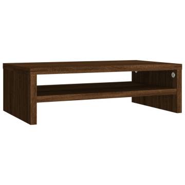 Monitor Stand Brown Oak - Premium Engineered Wood | HipoMarket