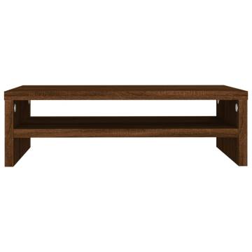 Monitor Stand Brown Oak - Premium Engineered Wood | HipoMarket