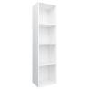 Stylish White Book & TV Cabinet - 36x30x143 cm