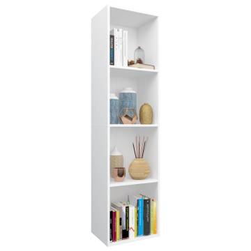 Stylish White Book & TV Cabinet - 36x30x143 cm