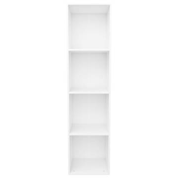 Stylish White Book & TV Cabinet - 36x30x143 cm