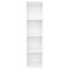 Stylish White Book & TV Cabinet - 36x30x143 cm