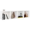 Stylish White Book & TV Cabinet - 36x30x143 cm