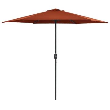 Outdoor Parasol with Aluminium Pole 270x246 cm - Terracotta