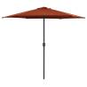 Outdoor Parasol with Aluminium Pole 270x246 cm - Terracotta