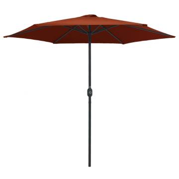 Outdoor Parasol with Aluminium Pole 270x246 cm - Terracotta