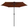 Outdoor Parasol with Aluminium Pole 270x246 cm - Terracotta