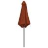 Outdoor Parasol with Aluminium Pole 270x246 cm - Terracotta