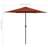 Outdoor Parasol with Aluminium Pole 270x246 cm - Terracotta