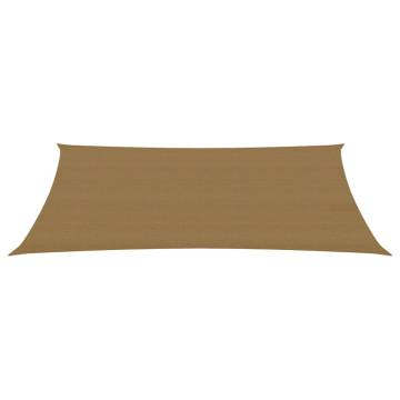 Sunshade Sail 4x6 m Taupe - HDPE Outdoor Shelter