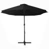 Outdoor Parasol with Aluminium Pole - 460x270 cm Black