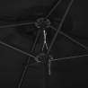 Outdoor Parasol with Aluminium Pole - 460x270 cm Black