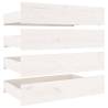 4pcs White Solid Wood Pine Bed Drawers | Hipomarket