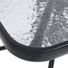 Garden Table Black 70x70 cm - Sturdy Steel Frame