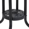 Garden Table Black 70x70 cm - Sturdy Steel Frame