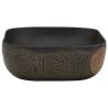 Black Rectangular Countertop Basin - 48x37.5 cm Ceramic