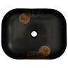 Black Rectangular Countertop Basin - 48x37.5 cm Ceramic