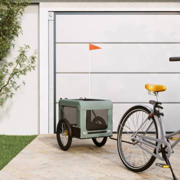 Pet Bike Trailer - Grey & Black Oxford Fabric & Iron | HipoMarket