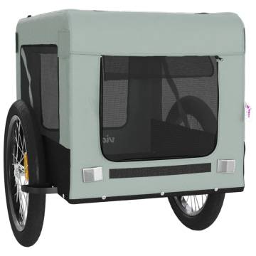 Pet Bike Trailer - Grey & Black Oxford Fabric & Iron | HipoMarket