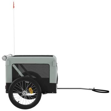 Pet Bike Trailer - Grey & Black Oxford Fabric & Iron | HipoMarket