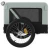 Pet Bike Trailer - Grey & Black Oxford Fabric & Iron | HipoMarket