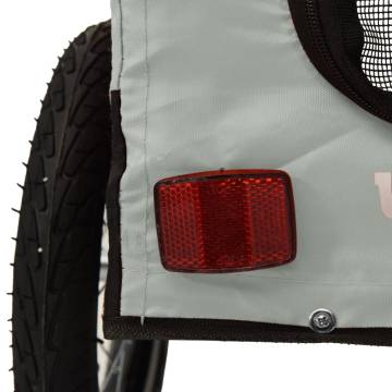 Pet Bike Trailer - Grey & Black Oxford Fabric & Iron | HipoMarket