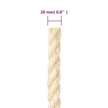 100% Sisal Rope 20mm - 25m | Durable & Versatile Uses