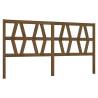 Stylish Honey Brown Solid Wood Pine Bed Headboard - 186x4x100 cm