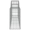 Arched Gabion Baskets 9 pcs - Galvanised Iron Garden Barriers