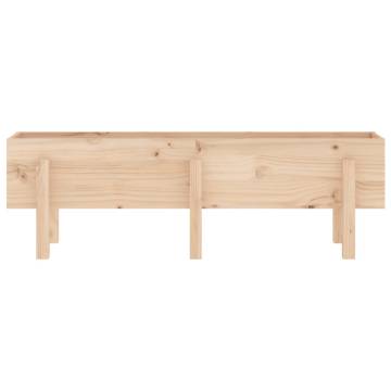 Garden Raised Bed 121x30x38 cm - Solid Pine Wood