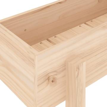 Garden Raised Bed 121x30x38 cm - Solid Pine Wood